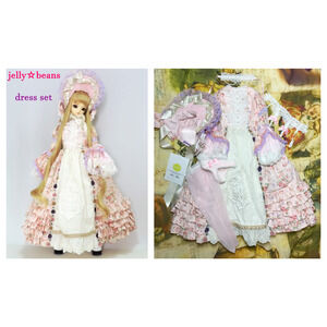 jelly☆beans Handmade BJD Volks Super Dollfie SD SD13 SDGr Pink Dress Bonnet OOAK